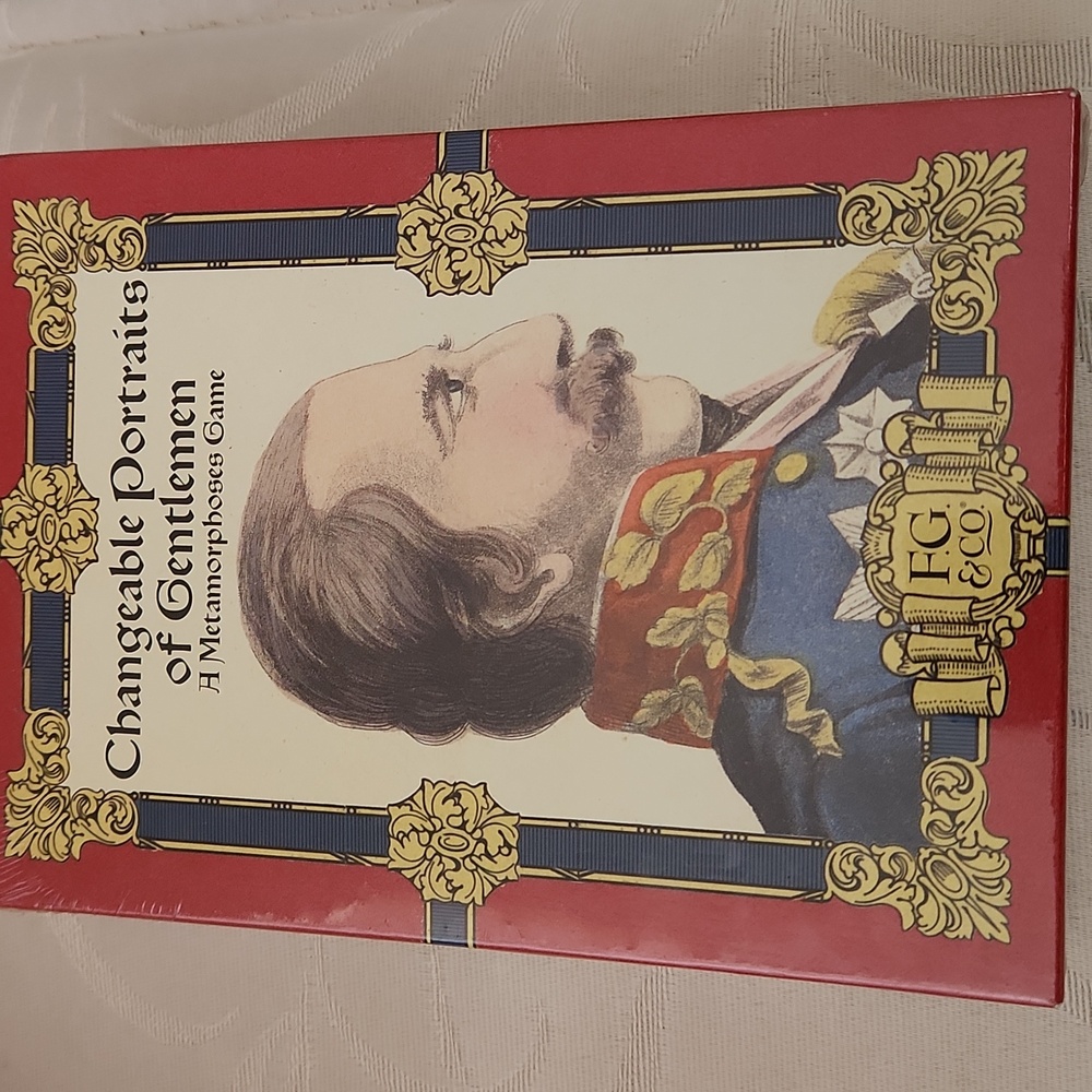 Vintage Reproduction Card Game  Changeable Portraits Of  Famous Men NIB